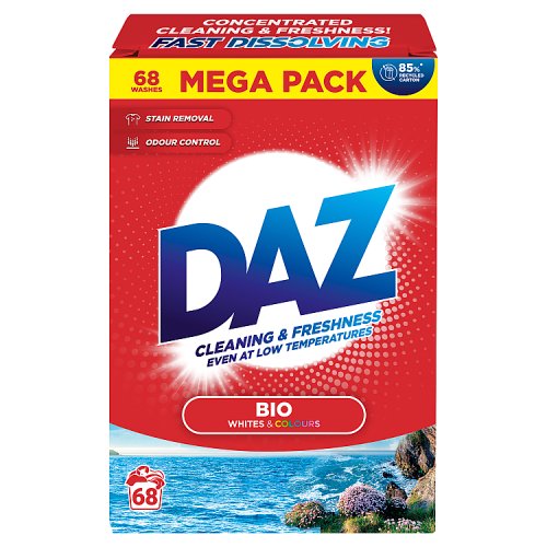 Daz Laundry Powder 68 Wash Whites & Colours pack shot