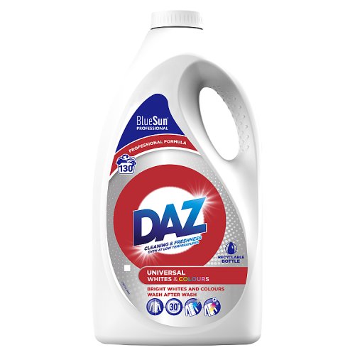 Daz Professional Whites & Colours Laundry Liquid Detergent 130w pack shot
