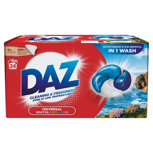 Daz for Whites & Colours Liquid Caps 24w 400.8g pack shot