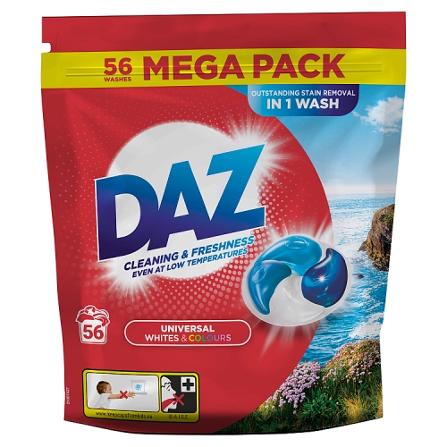 Daz Whites & Colours Pods 56w pack shot