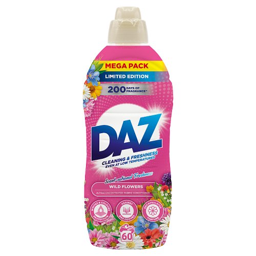 Daz Wild Flowers Fabric Conditioner 60w pack shot