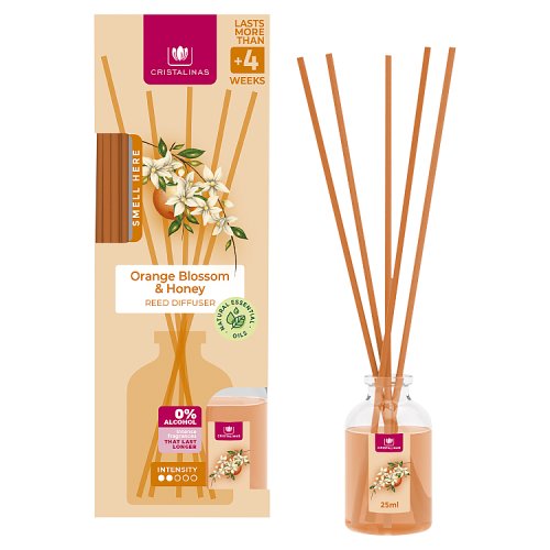 Cristalinas Reed Diffuser Orange Blossom & Honey 25ml pack shot