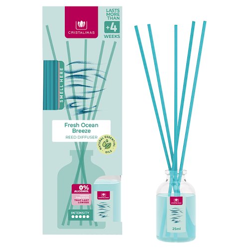 Cristalinas Reed Diffuser Fresh Ocean Breeze 25ml pack shot