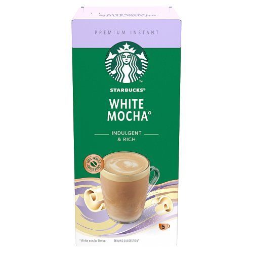 Starbucks Premium Instant Coffee Sachets White Chocolate Mocha 5pk (5 x 24g) pack shot