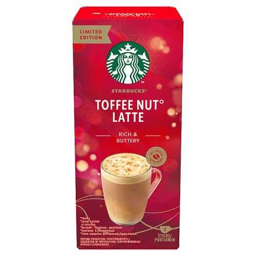 STARBUCKS TOFFEE NUT LATTE SACHETS 4S pack shot
