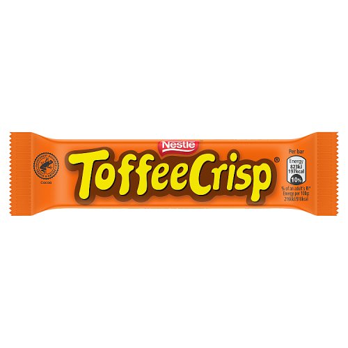 Toffee Crisp Milk Choco Std Bar 38g pack shot