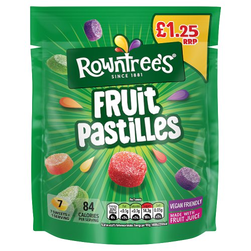 Rowntrees Fruit Pastilles 114g PM £1.25 pack shot