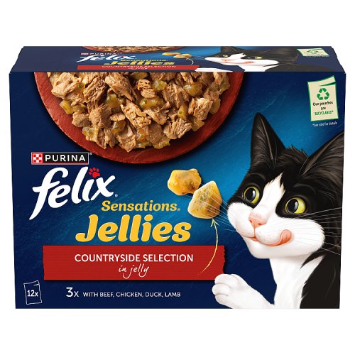 Felix Sensations Jellies Countryside Selection In Jelly (12 x 85g) pack shot