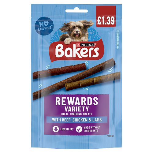 Bakers Dog Treats Rewards Variety PM £1.39 100g pack shot