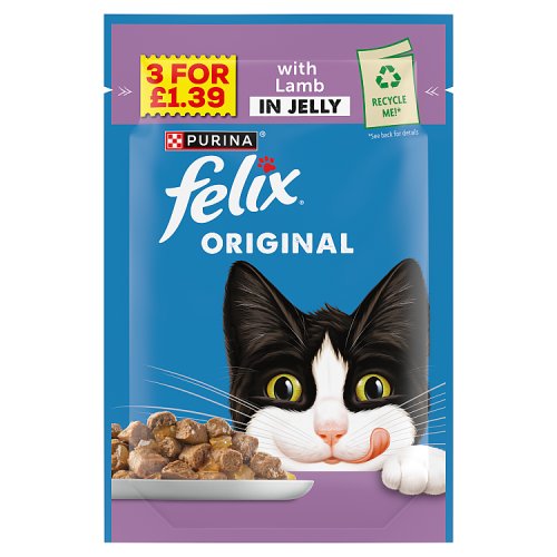 Felix Lamb In Jelly Pouch 85g 3 For PM £1.39 pack shot