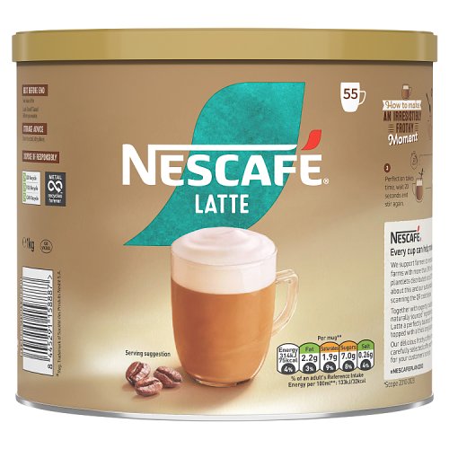 Nescafe Latte Tin 1kg pack shot
