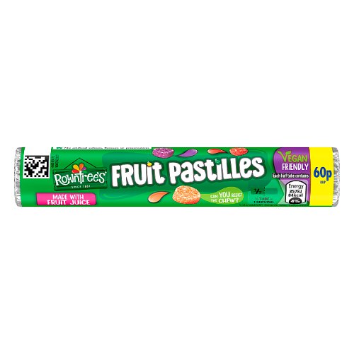 Rowntrees Fruit Pastilles Tube PM 60p 48g pack shot