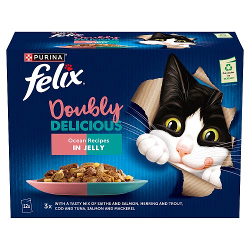 Felix Doubly Delicious Ocean Recipes In Jelly (12 x 85g) pack shot