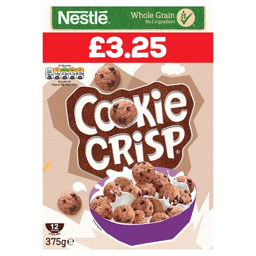Nestle Cookie Crisp Cereals 375g PM £3.25 pack shot