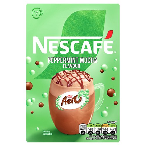 Nescafe Aero Peppermint Mocha 7 x 19g pack shot