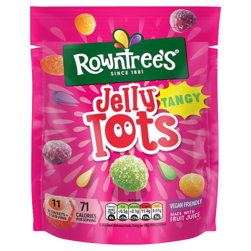 Rowntrees Jelly Tots Tangy Pouch 140g pack shot
