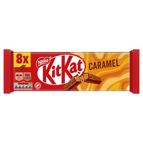 KitKat 2 Finger Caramel (8 x 20.7g) pack shot