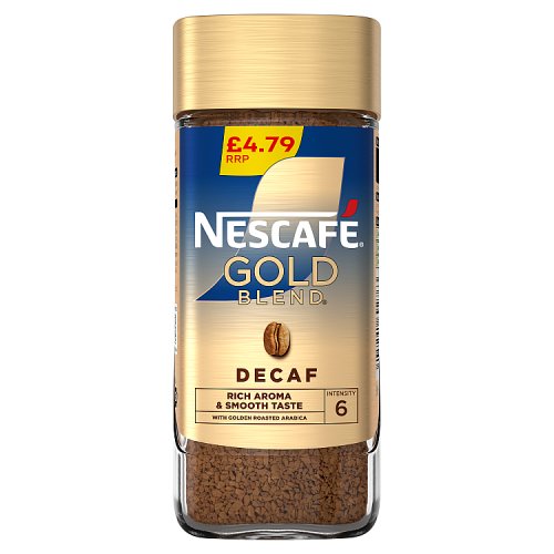 Nescafe Gold Blend Decaf PM £4.79 95g pack shot