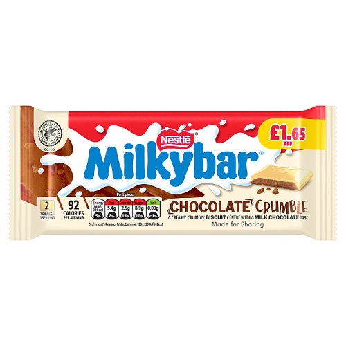 Milkybar Biscuit Crumble 84g PMP pack shot