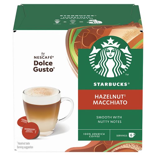 Starbucks Dolce Gusto Hazelnut 12s 123g (B) pack shot
