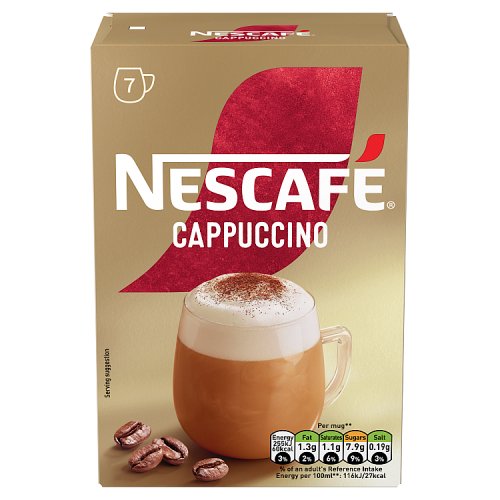 Nescafe 7x15.5g Instant Sachets Cappuccino pack shot