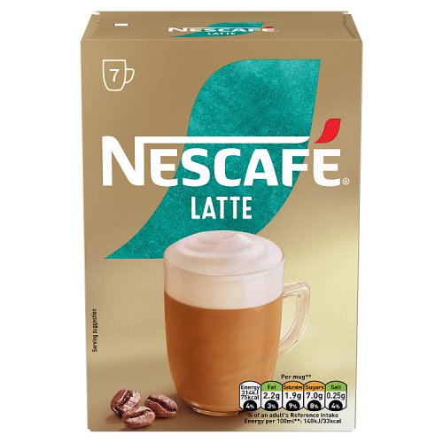 Nescafe 7x18g Instant Sachets Latte pack shot