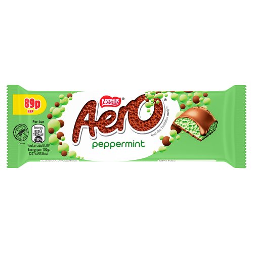 Aero Bubbly Peppermint PM 89p 36g pack shot
