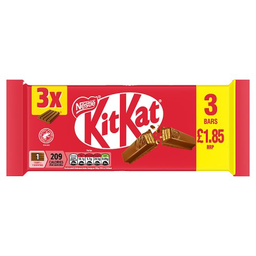 KitKat 4 Finger 3pk (3 x 41.5g) PMP pack shot