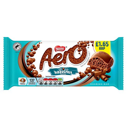Aero Hazelnut Sharing Block PM £1.65 90g pack shot