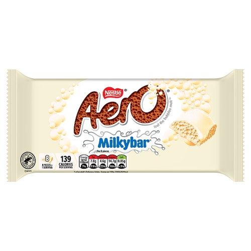 Aero Milkybar Sharing Block 90g pack shot
