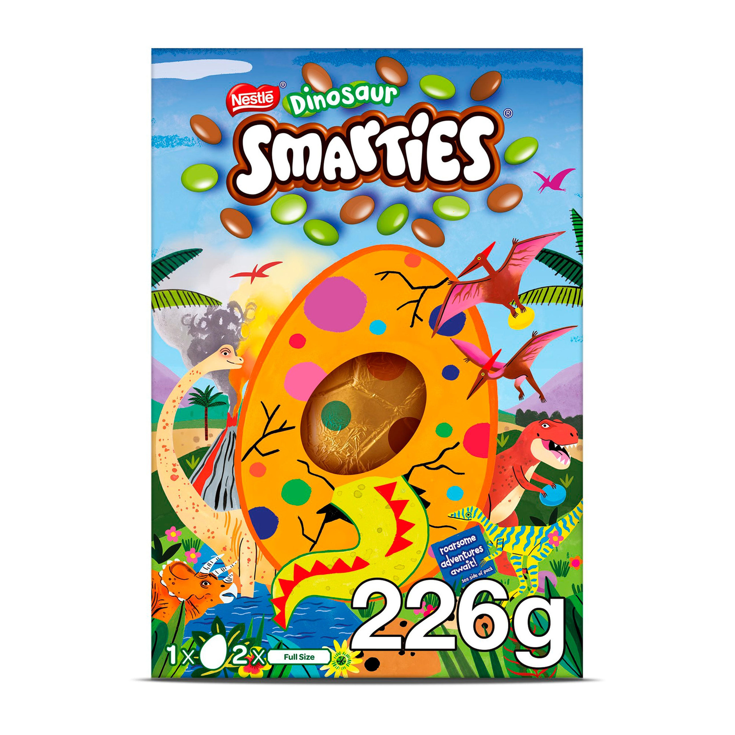 Smarties Dinosaur Giant Egg 226g pack shot