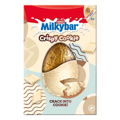 Milkybar Crispy Cookie Giant Egg 225g pack shot