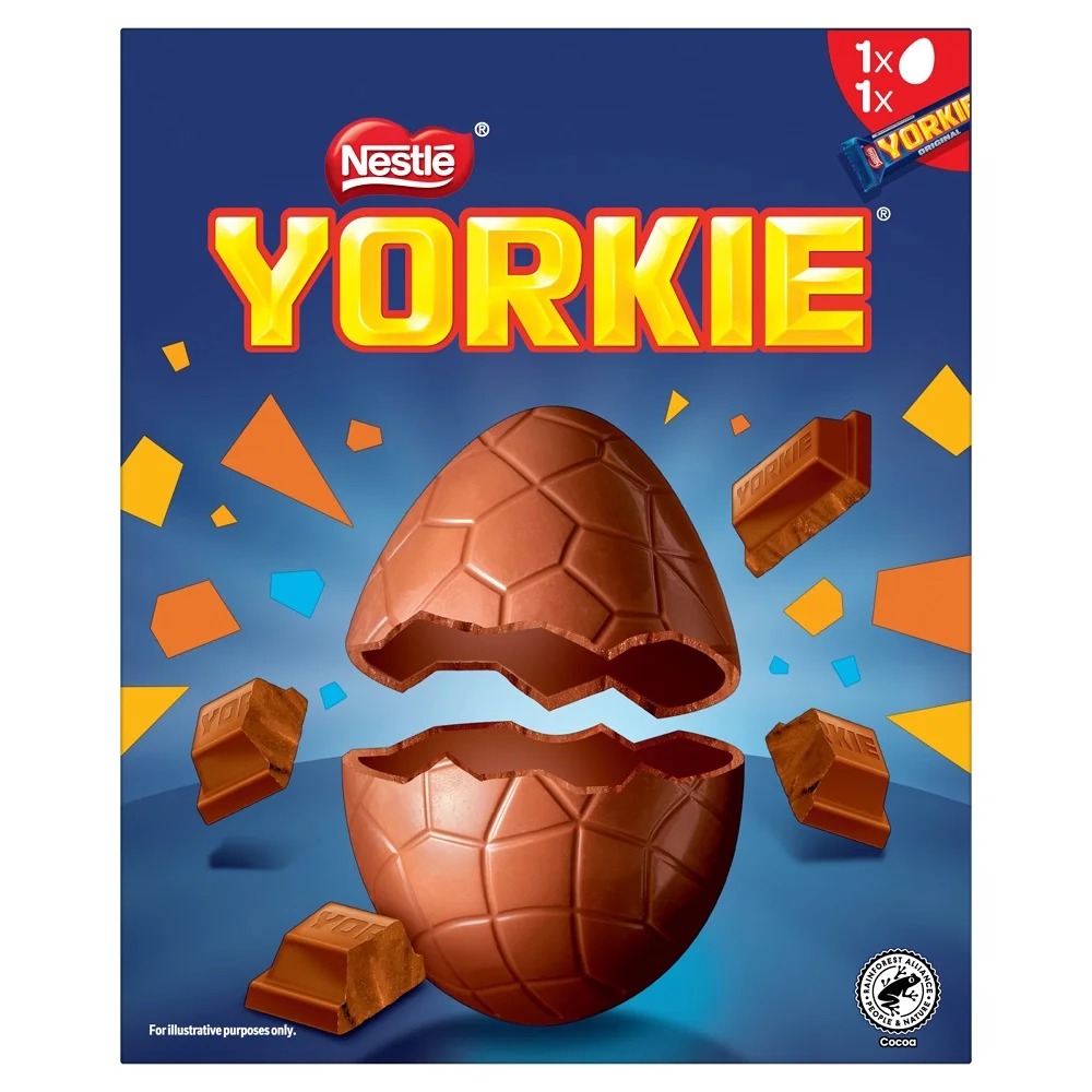 Yorkie Large Easter Egg 166g pack shot