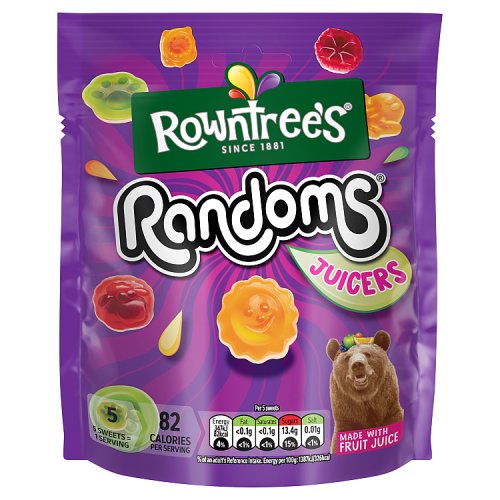 Rowntrees Randoms Juicers Pouch 140g pack shot