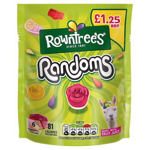 Rowntrees Randoms PM £1.25 120g pack shot