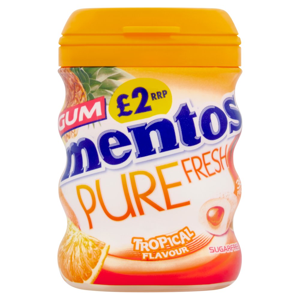 Mentos Gum Pure Fresh Tropical 70g PMP pack shot