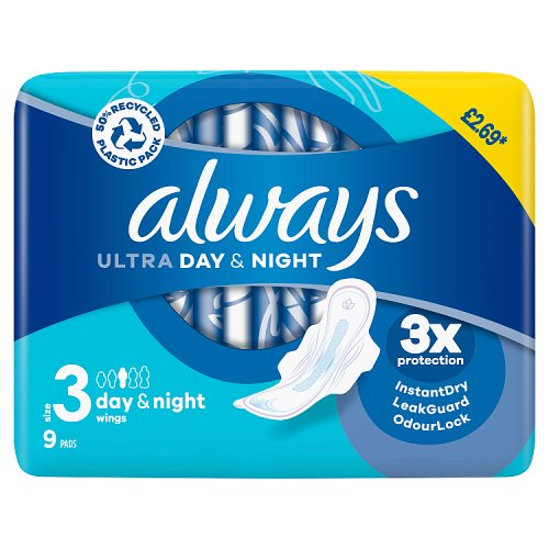 Always Ultra Pads Heavy Day (Size 3) Single Pack PMP 9ctx6 pack shot