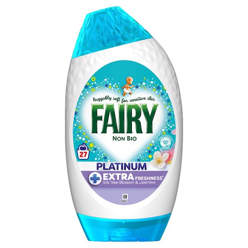 Fairy Platinum Non Bio Gel 27 Wash Silk Tree Blossom & Jasmine pack shot