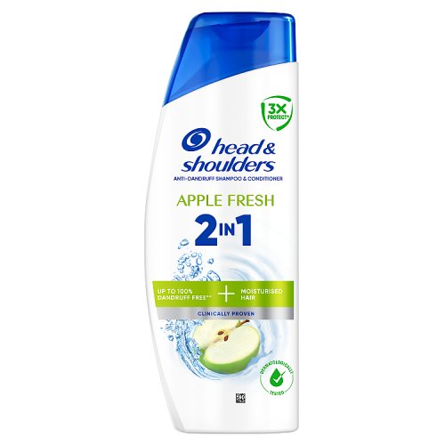 Head & Shoulders Shampoo 2in1 Apple 330ml pack shot