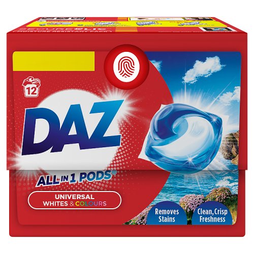 Daz Laundry Pods 12s PMP £3.29 pack shot