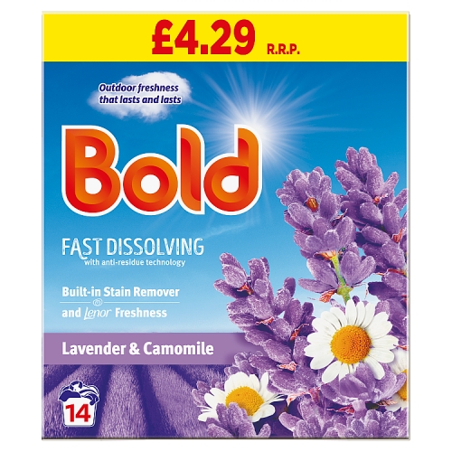 Bold Powder 14 Wash Lavender & Chamomile PMP £4.29 pack shot