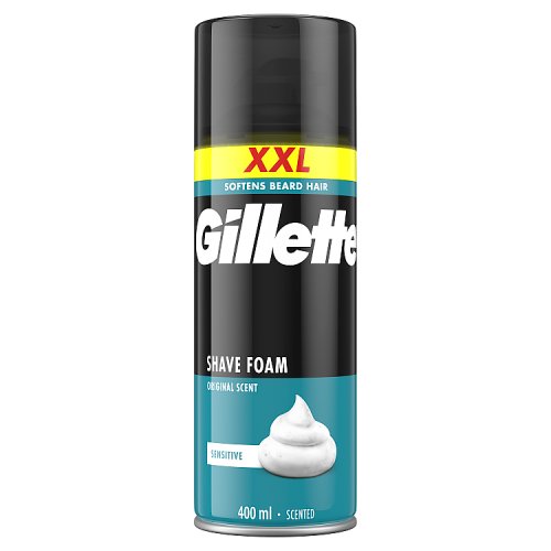 Gillette Shave Foam 400ml Sensitive pack shot
