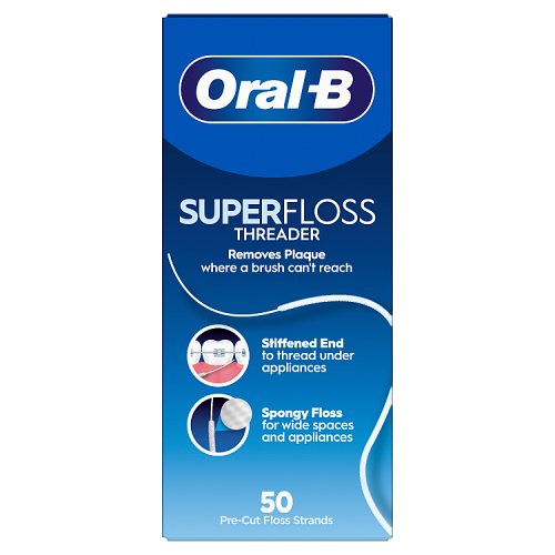 Oral B Super Floss Threader 50m pack shot