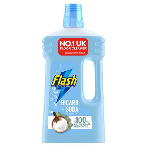 Flash All Purpose Liquid 1Ltr Bicarb of Soda Eucalyptus pack shot