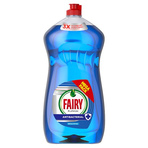 Fairy Platinum WUL QW 1250ml Anti Bacterial Eucalyptus pack shot