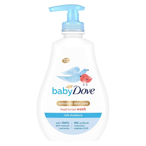 Dove Baby Body Wash Sensitive Skin Rich Mositure Pump 400ml pack shot
