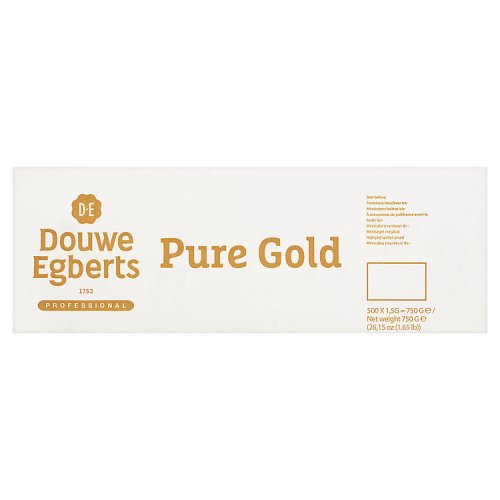 Douwe Egberts Instant Coffee Sticks Pure Gold 500's pack shot