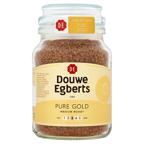 Douwe Egberts Instant Coffee Pure Gold Medium Roast 95g pack shot