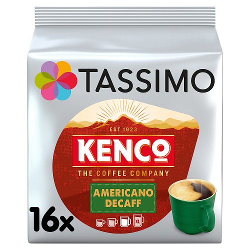 Tassimo Kenco Americano Decaff Coffee Pods 16's pack shot