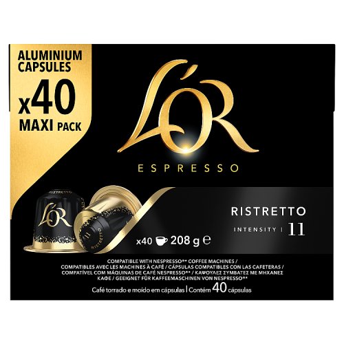 L'or Espresso Coffee Capsules Ristretto 40s pack shot